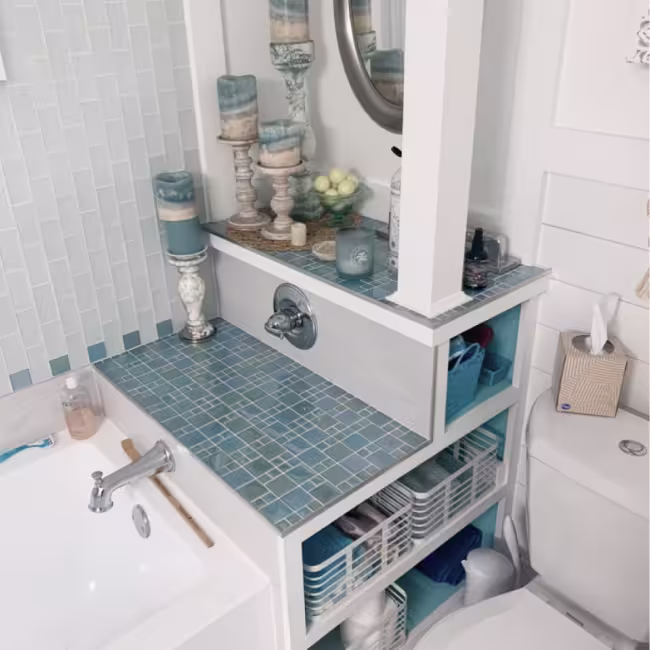 Bathroom tile work by Built Clough